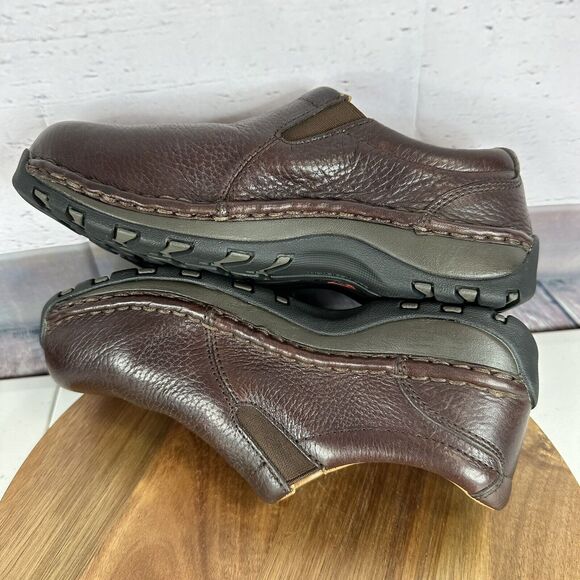 Redwing Shoes Womens 5 D Brown Steel Toe Slip On Work Shoes Clogs Leather - Picture 8 of 14